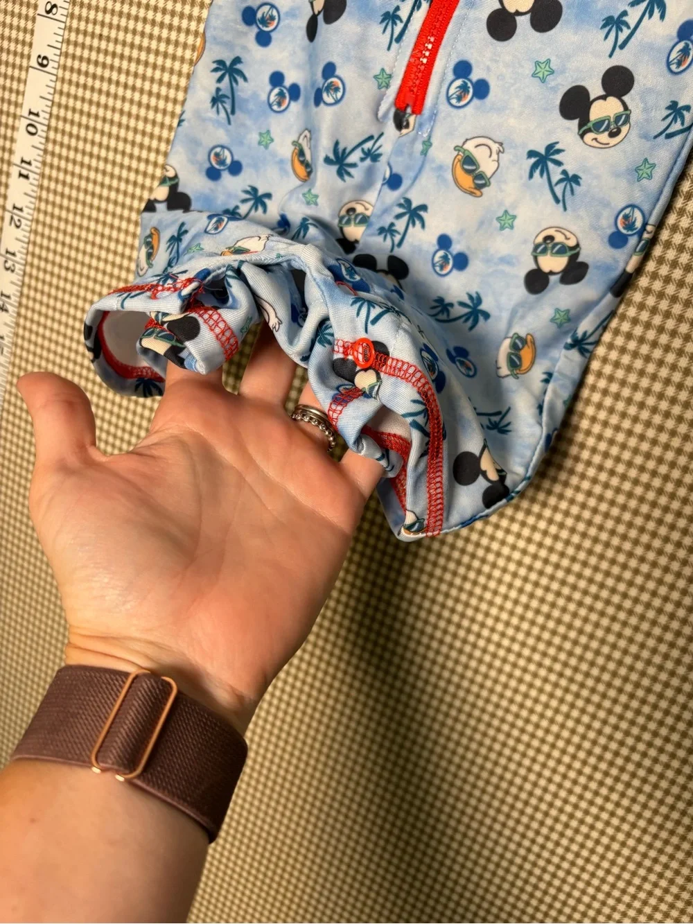 Disney Baby Mickey Mouse Donald Duck Rash Guard Swimsuit Romper 3-6 Months